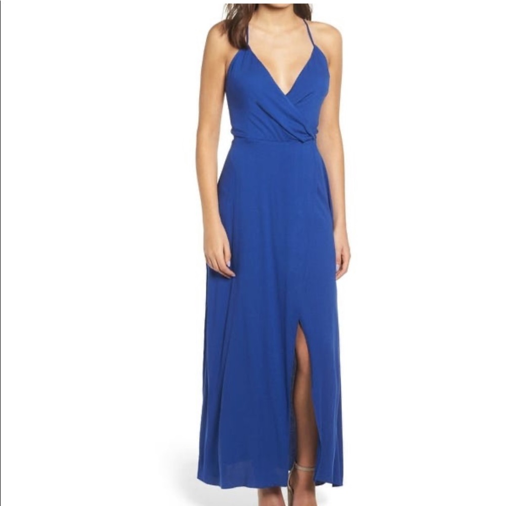 Leith Faux Wrap Maxi Dress